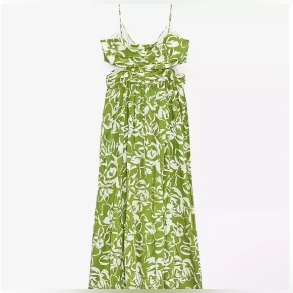 ZARA Floral Cutout Midi Dress - Picture 7 of 12